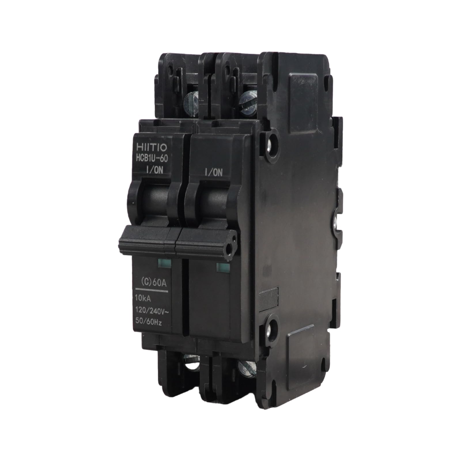 AC Miniature Circuit Breaker 60 Amp 120V/240V 2-Pole DIN Rail Mount (35mm) Circuit Breaker UL 489 Listed HCB1U-60 MCB Replacement for QOU260 for UEB1-70/60/2BBD