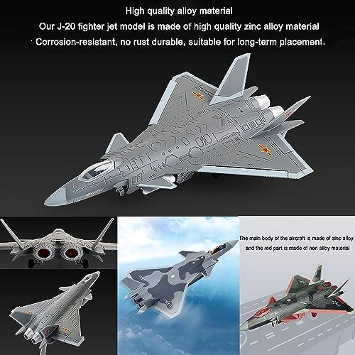 Modelo de avión de combate J-20 réplica de avión fundido a presión coleccionable 5