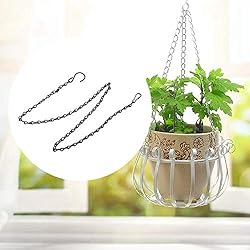 Macetas Colgantes Facil Cadena Colgante para Macetas, Cadena Colgante No Se Oxida Fácilmente Fuerte Y Resistente Seguro Y Confiable Fácil de Usar con Gancho en Forma de S para Colgar Cestas de Flores para Macetas