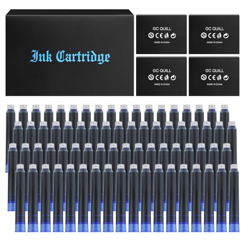 Cartouches d'encre bleue stylo plume alesage 3.4 mm flux regulier sans fuite