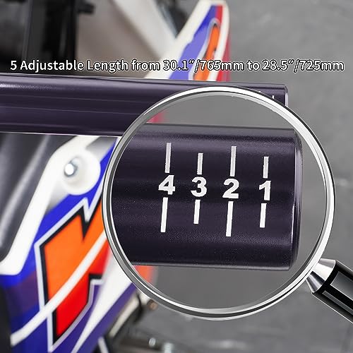 Image of Handlebars 7 /8 inch with Foam Pad,RUTU Dirt Bike Handle Bar Mid-Rise Motorcycle Handlebar Universal for Mini Bike Pit Bike Motocross ATV Quad (Titanium, Mid Rise Handlebar)