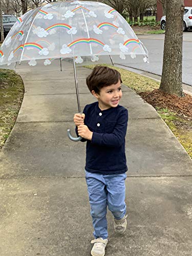Rainbrella Kids Sky Collection Rainbows Umbrella, Clear #TOP2