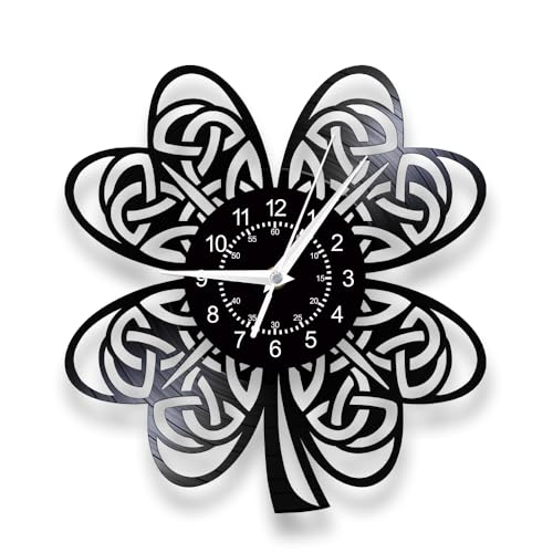 Timeglow A9-GIT-1653 Celtic Knot Irish Clover Leaf Wall Clock cover