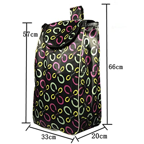 THEGA Oxford-Stoff tragbar wasserdicht Einkaufstrolley zum, 48 l Wiederverwendbare Ersatztasche zum Einkaufen Camping… – Bild 3