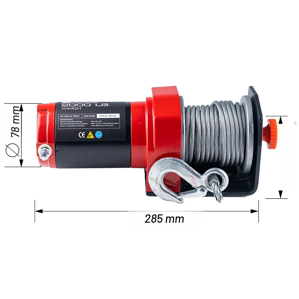 Couvercle De Moteur Pour Treuil VTT/UTV 2000-4500 Lb - En Cuivre Et Fer, Haute Performance, Installation Facile