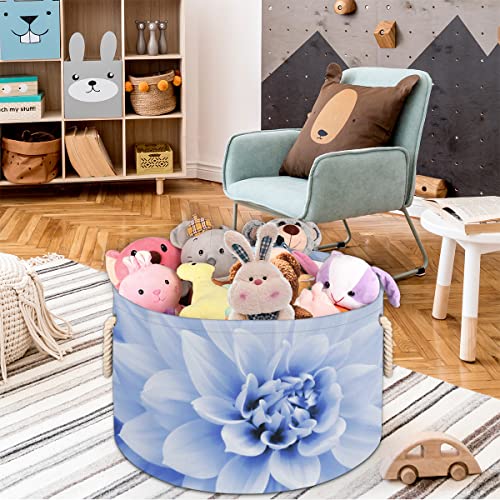 Okcell-White Dahlia Flower-Easter Basket For Boys Kids Storage Bin Gift Basket-Canvas Egg Candy Bagsfor Kids Easter Egg Hunt Party Favors #TOP4