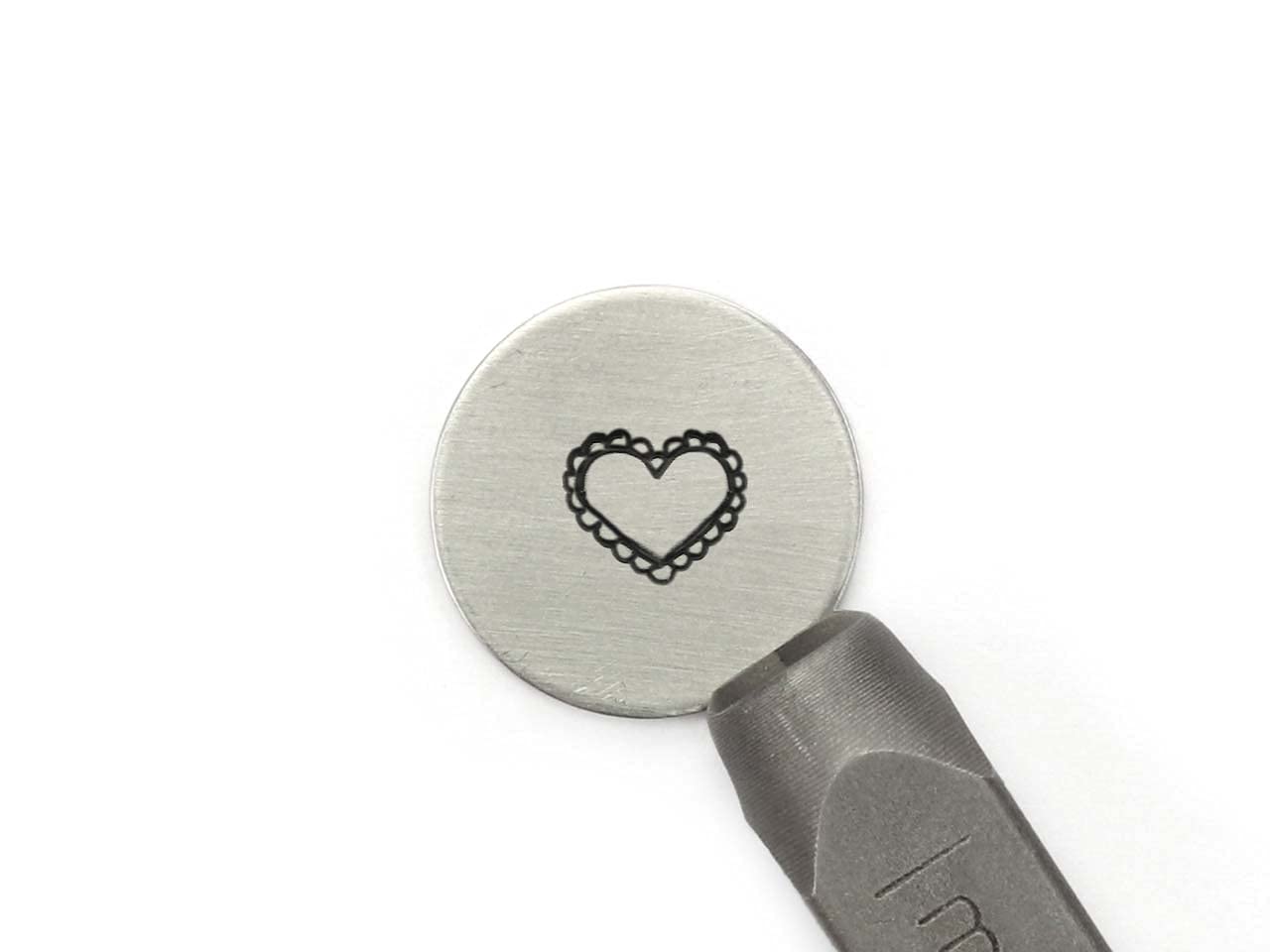 ImpressArt Signature Lace Heart Design Stamp 6mm