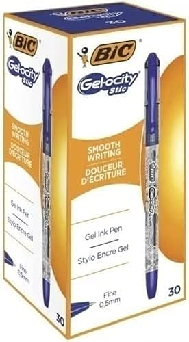 BIC GELOCITY - Bolígrafos de tinta gel BLU PK30