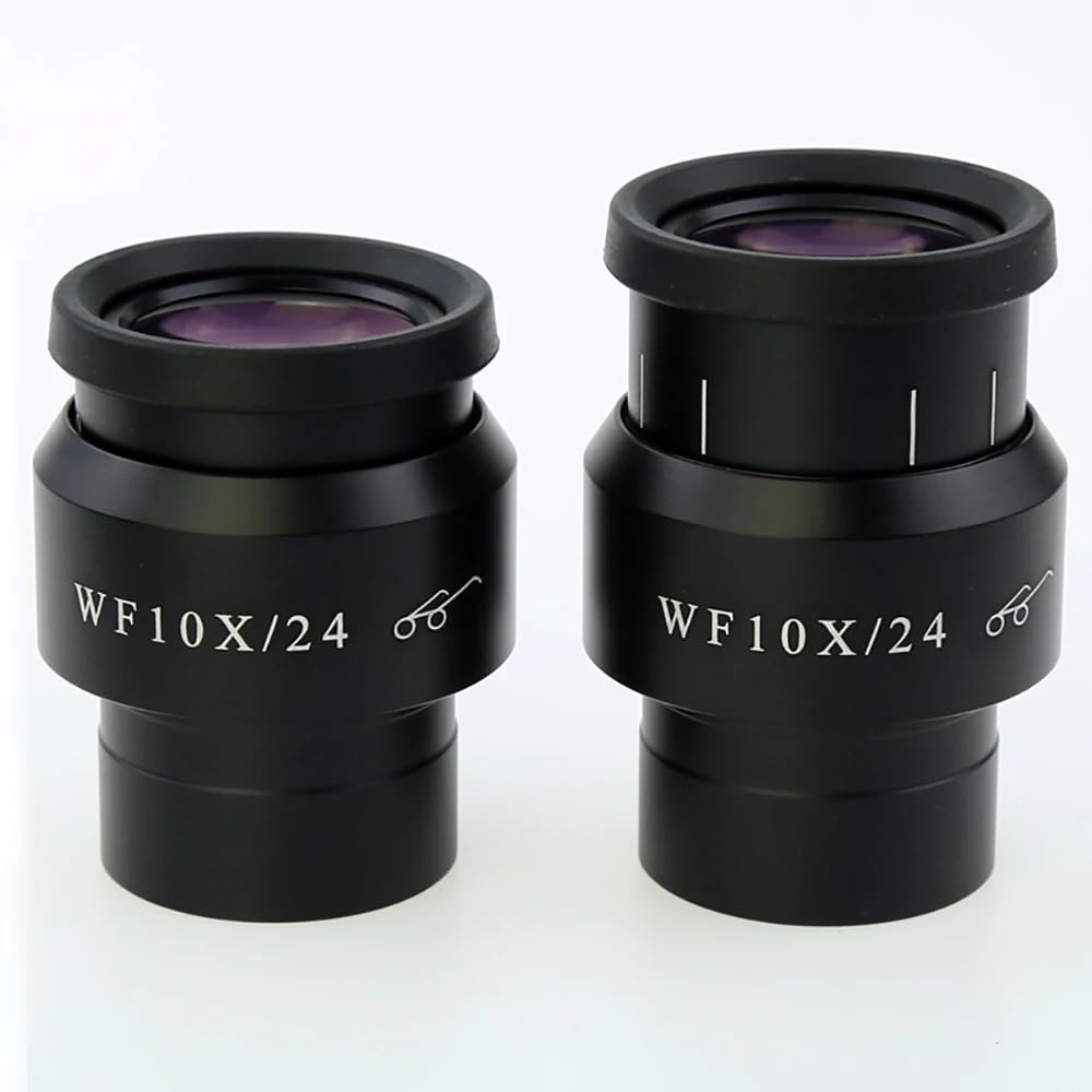 1pc WF10X/24MM mikroskop okular obserwacja mikroskopu okular szerokopolowy stereo akcesoria do soczewek regulowany dioptria