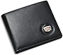 Cadillac Bifold Wallet with 3 Credit Card Slots and ID Window - Genuine Leather
