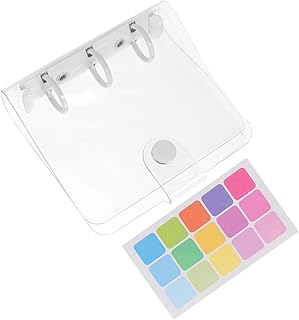 Tofficu Protetor De Cartão De Plástico De Folhas Soltas 2 Peças Fichário De Scrapbook Mini Blocos De Notas Fichário De Folhas Soltas Bloco De Notas Em Pvc Caderno Bolso Protetor De