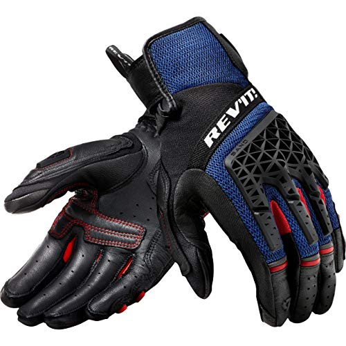 REV'IT! Revit Sand 4 Guanti da Moto (Black/Blue,2XL)