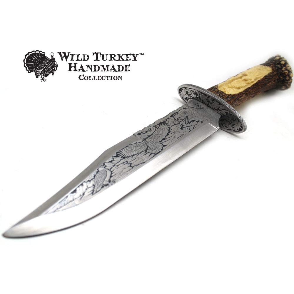 Wild Turkey Handmade Collection Highly Detailed Display Dagger w/Stainless Blade and Display Stand (Eagle2)