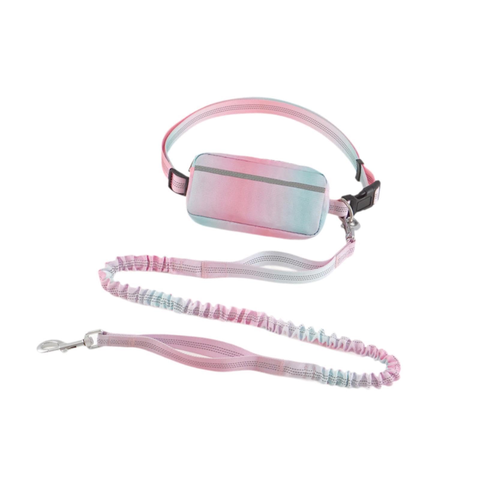 Laisse pour Chien avec système Mains Libres, 120-180 cm, pour activités de Plein air, Rose