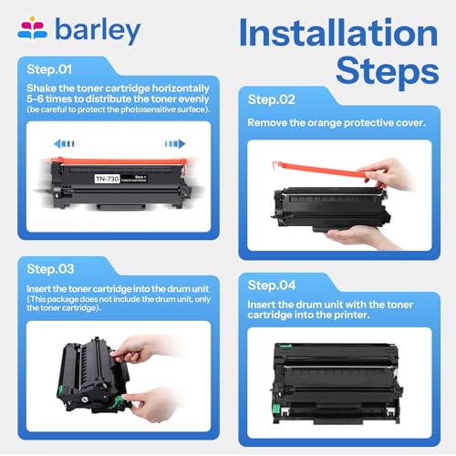 Image of TN730 TN-730 Compatible TN-730 TN730 Toner Cartridge Black Replacement for Brother TN730 TN-730 DCP-L2550DW MFC-L2750DW MFC-L2710DW Toner Printer (2-Pack).