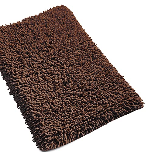 Linnea Tapis de Bain 50x80 cm Chenille Marron 1800 g/m2