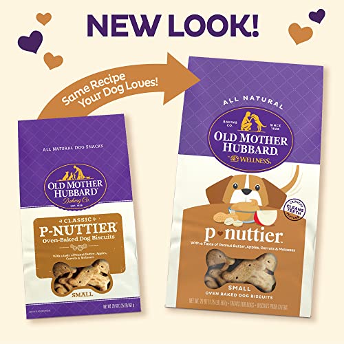 Old Mother Hubbard By Wellness Classic P-Nuttier Natural Dog Treats, Crunchy Oven-Baked Biscuits, Ideal For Training, Small Size, 20 Ounce Bag #TOP2