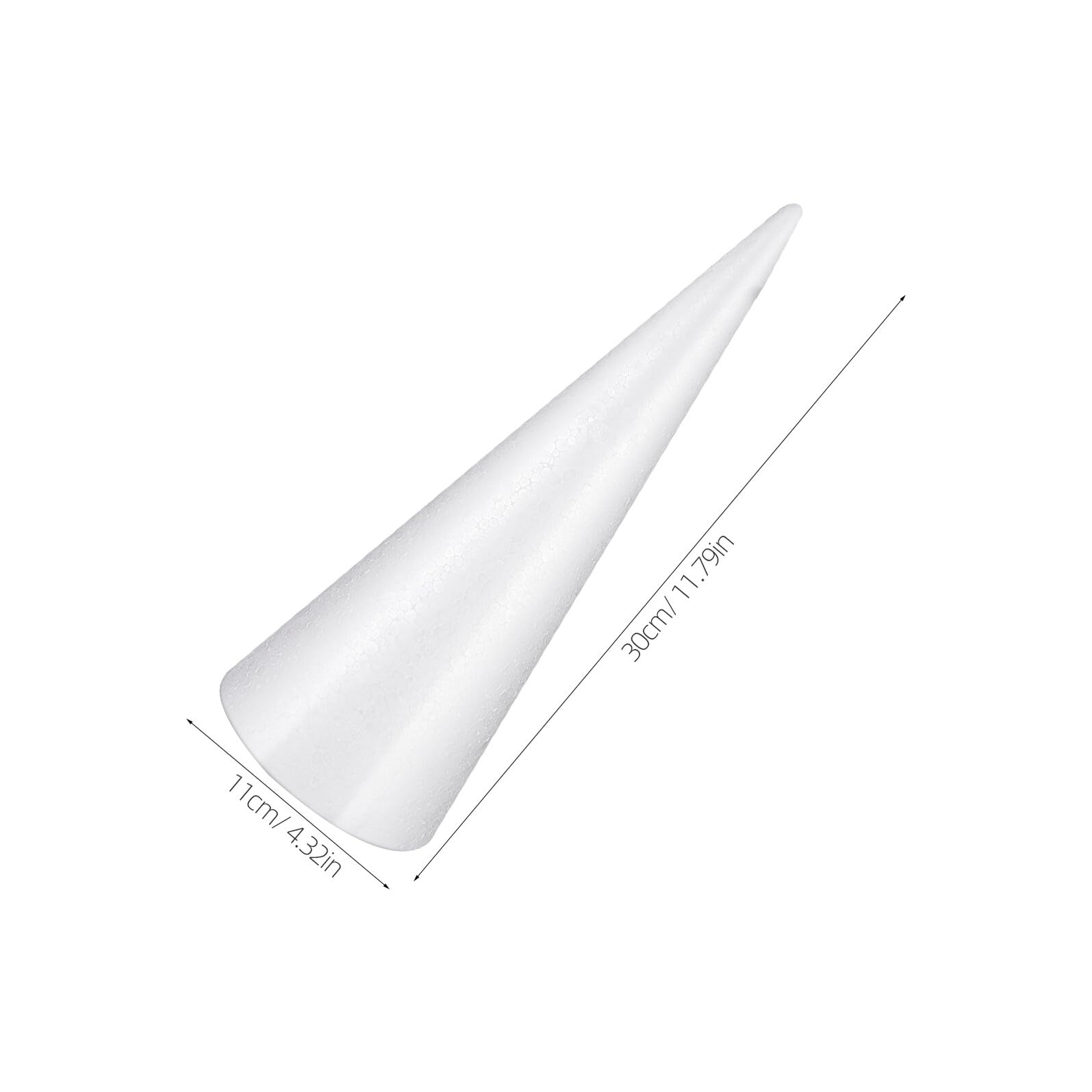 FOMIYES 6 Coni di Schiuma Bianca in Polistirolo 30 CM Coni Floreali e per Lavoretti Natalizi Base Robusta per Decorazioni Artigianali Alberi di Natale Matrimoni e Feste