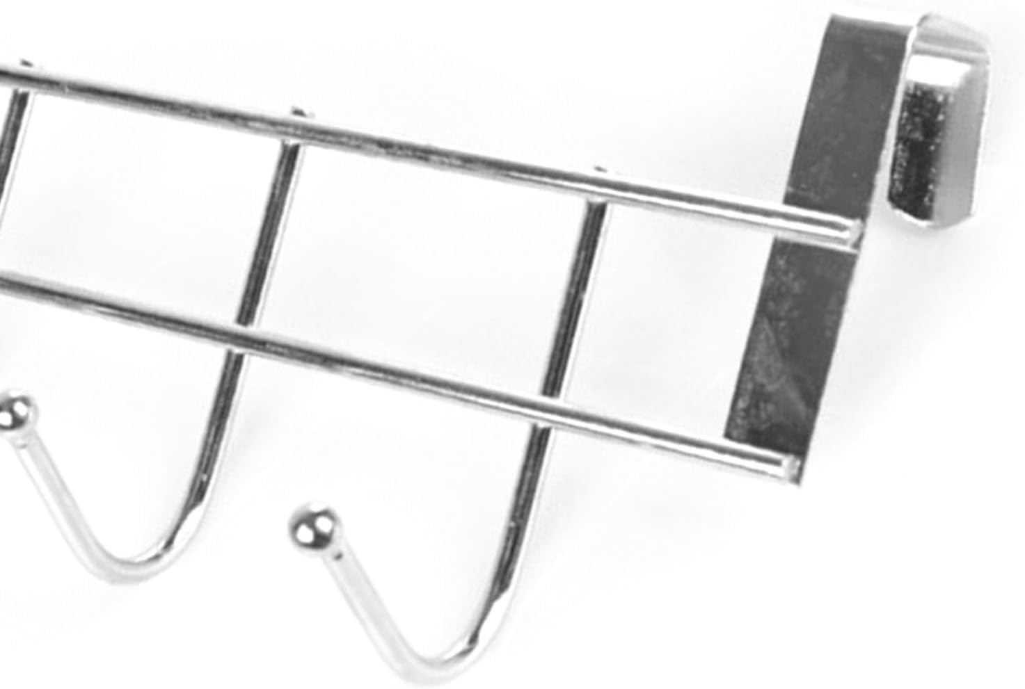 Stainless Steel Door Back Hook Towel Rack with 5 Hooks for Bedroom and Kitchen