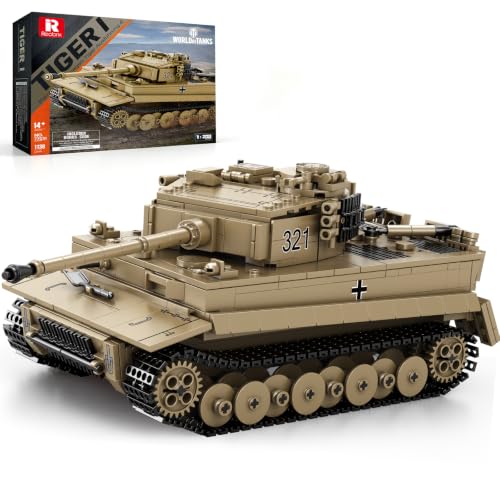 Reobrix Tiger I Tank Building Block Set WW2 Military German Tank Model Toys