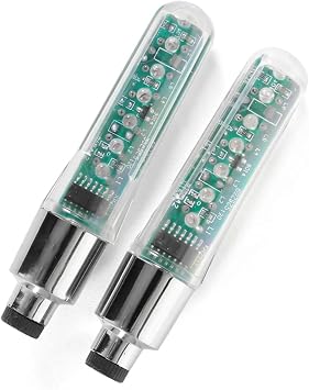 Superdream Bike Tire Valve Stem Light - LED Waterproof Bicycle Wheel Lights Neon Flashing Lamp Glow in The Dark Cool Safe Accessories Blue 2Pack