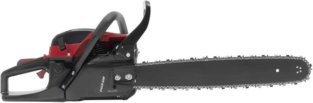 Gas Powered Chainsaw, 2-Stroke 58CC 2400W 20Inch Handheld Cordless Petrol Chain Saw Power Head Gas Powered Chainsaw Portable Gasoline Chain Saw for Garden Pruning Forest Logging 20In 58CC 2400W
