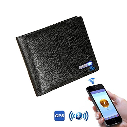 Pawaca nner Bluetooth Wallet Anti-verlorene Anti-Diebstahl - Echtes Leder Tracker Wallet Smart Männer Kartenhalter - Smart Coin Purse