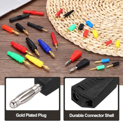 MECCANIXITY 12 Piezas Conector Banana 4mm 20A Negro-Rojo miniatura 3