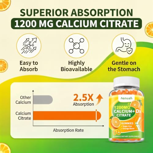 Aanuan Calcium Citrate Gummies with Vitamin D3