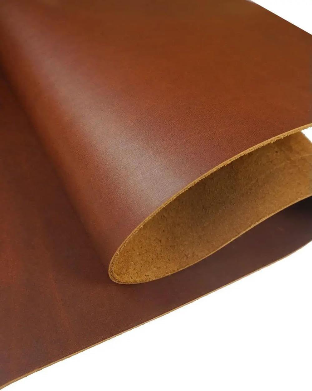 Genuine Leather Fabric Full Grain Cowhide Leather Pre Cut Pieces Multicolor Multiple Sizes 1.8-2mm for DIY Crafts(Brown,30x45cm)
