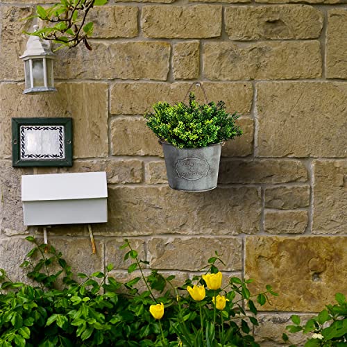 4Pcs Galvanized Metal Hanging Wall Planter, Rustic Wall Flower Vase For Succulents Herbs Country Home Farmhouse Wall Decoration (2) #TOP5