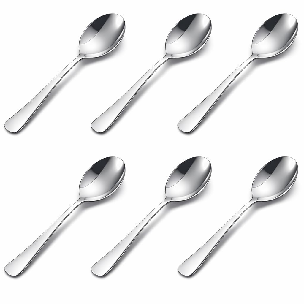 Dinner Forks Set of 6, 7.5 Inch Stainless Steel Forks for Home, Kitchen or Restaurant, Non-toxic & Mirror Polished, Squared Edge & Dishwasher Safe — Amazon image 4