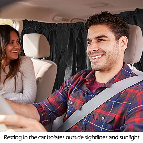 Image of ZATOOTO Car Divider Curtains - Magnet Windshield and Side Window Sunshades for Travel Privacy - Removable Simple Curtain