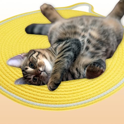 Tapis griffoir pour chat jaune 50cm pour protéger vos meubles - 8