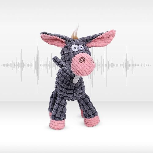 Vista 8 de Soputry 3 piezas de juguete de peluche con silbato para masticadores agresivos, juguetes de peluche indestructibles robustos para perros