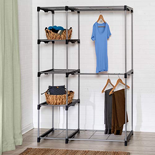 Honey-Can-Do WRD-09305 Double Rod Freestanding Closet Wrd-09305 Silver thumb #1
