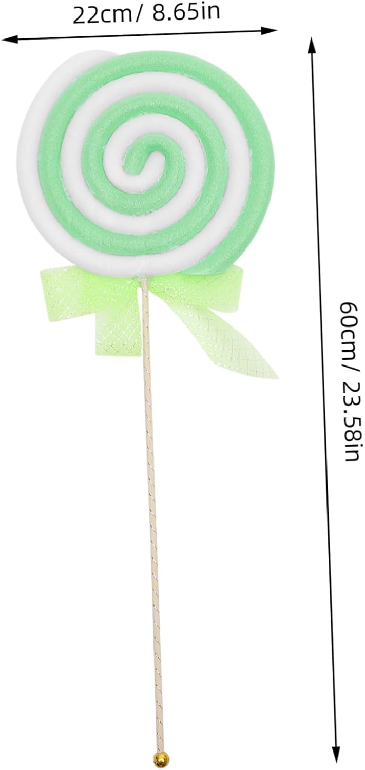 2pcs Large Simulation Lollipop Props Party Favors Decorative Lollipop Model DIY Craft Photo Prop