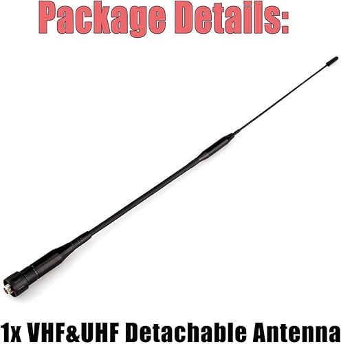 Miniatura 8 de Ailunce Antena de radio bidireccional de doble banda SMA-F VHF UHF 136-174400-480MHz compatible con Walkie Talkies Ailunce HD1 Retevis RT29 (paquete
