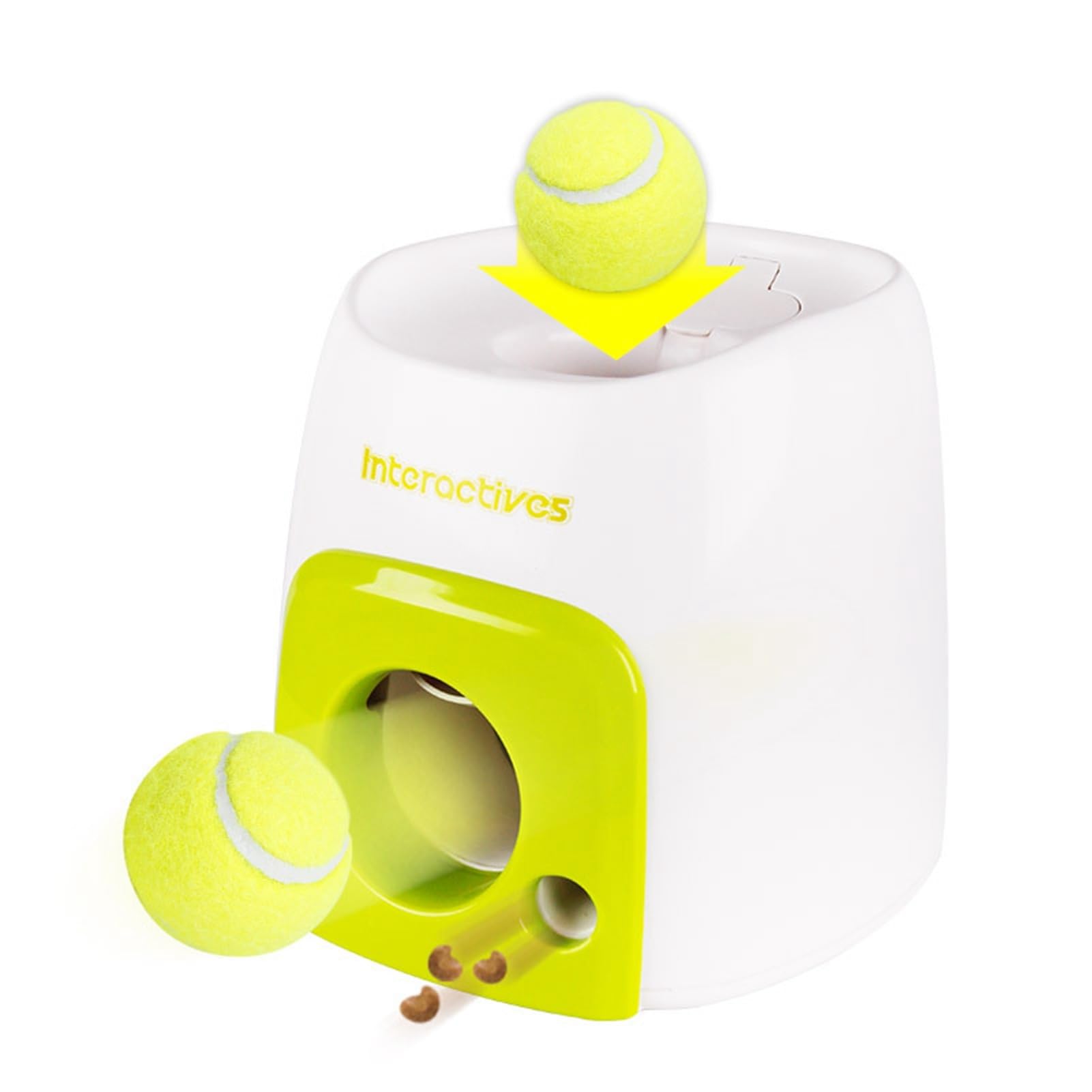 Machine à rouler pour chien - Lanceur de balles pour chien - Récompense de nourriture pour chien - Jouet interactif automatique pour petits chats et chiens - Extérieur et intérieur