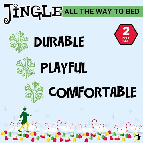 Elf 2 Piece Kids Christmas Pajamas - Matching Loungewear Set - Collar Coat Style PJ, Perfect for Family Matching Boys & Girls2