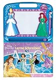 Disney Prinzessin - Schreiben Lernen, Lern- und Zaubertafel – Lernmaterialien für Kinder, 22-seitiges Pappbilderbuch, 1 Magnetische Zeichentafel, 1 Magnetstift