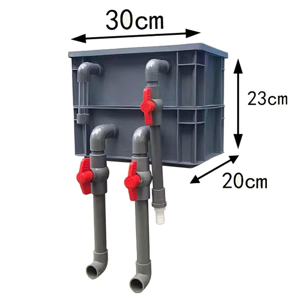 Caja de filtro de acuario con diseño de 4 capas, bote externo para tanques y estanques de peces, material de PE, agua clara y oxigenación, compatible con hidroponía, fuentes de jardín, fácil mantenimi
