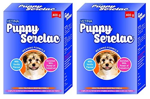 FURRY TAILS Vetina Puppy Serelac Weaning Formula Vanilla Flavour for Dogs, 400gm (Pack of 2) (B0BNNXXW6S) Amazon Price History, Amazon Price Tracker