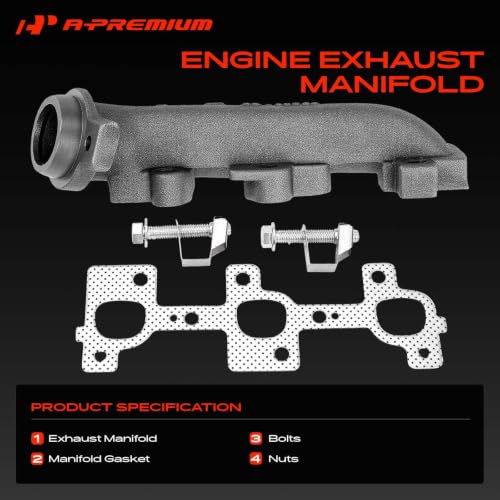 A-Premium Right [V6 3.6L 3.7L] Exhaust Manifold Kit W/Gaskets & Hardware by A-Premium - Used condition - Image 3