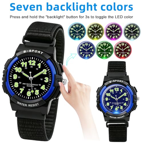 Image of Juboos Kids Watch Analog for Boys Girls Teens Waterproof Sport Wristwatch