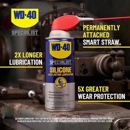 WD-40 Specialist Silicone Lubricant with SMART STRAW SPRAYS 2 WAYS, 11 OZ - 1