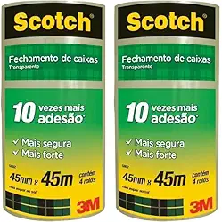 Scotch, 3M, Fita Empacotamento Transparente 45Mm X 45M 8 Unidades