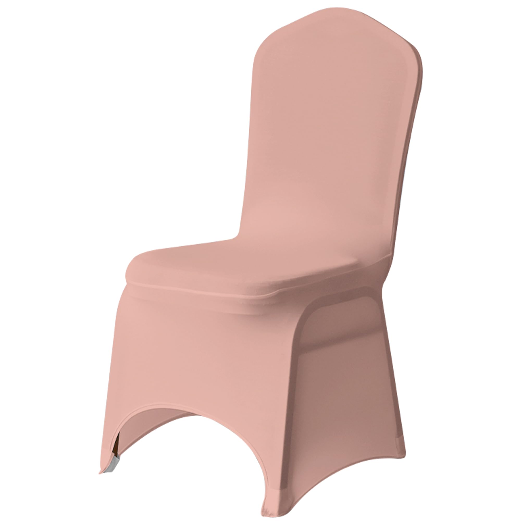 Trimming Shop Spandex Rose Gold Chair Cover Stretch Fabric Removable Washable Protective Slipcovers for Weddings Banquets Ceremony Hotel Dining Parties Décor, 1pc