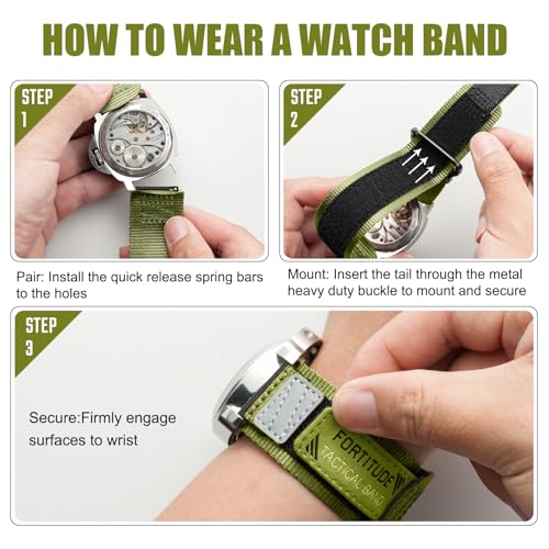 Image of Ritche Christmas Gift Nylon Sport Watch Band for men women Quick Release 20MM 22MM Replacement Watch Strap Compatible with Timex Expedition watch Black /Navy Blue /Crimson Red /Pumpkin Orange /Army Green, White Elephant Gifts, Stocking Stuffers For Men