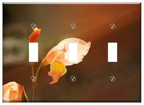 Switch Plate Triple Toggle - Nature Flora Florez Insects Armenia Quindio